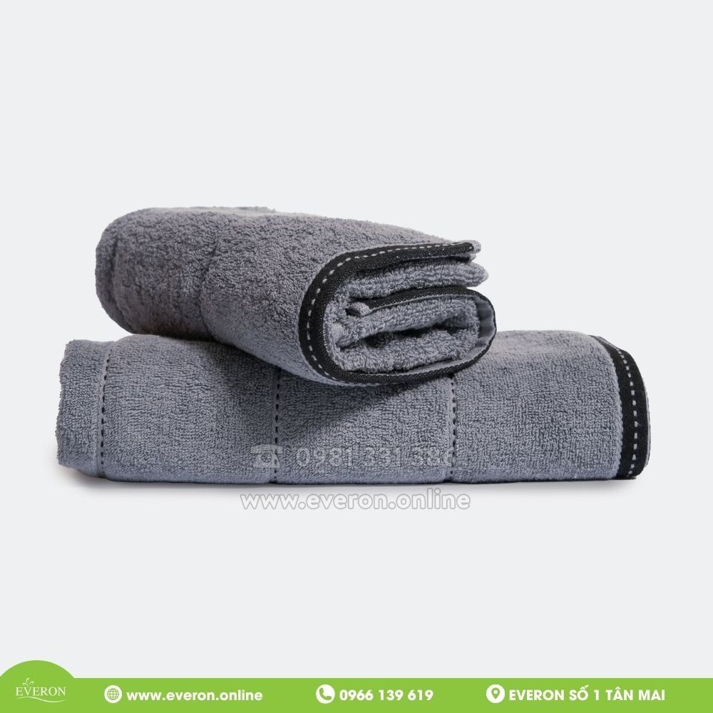 Khăn Cotton cao cấp - Họa tiết xám