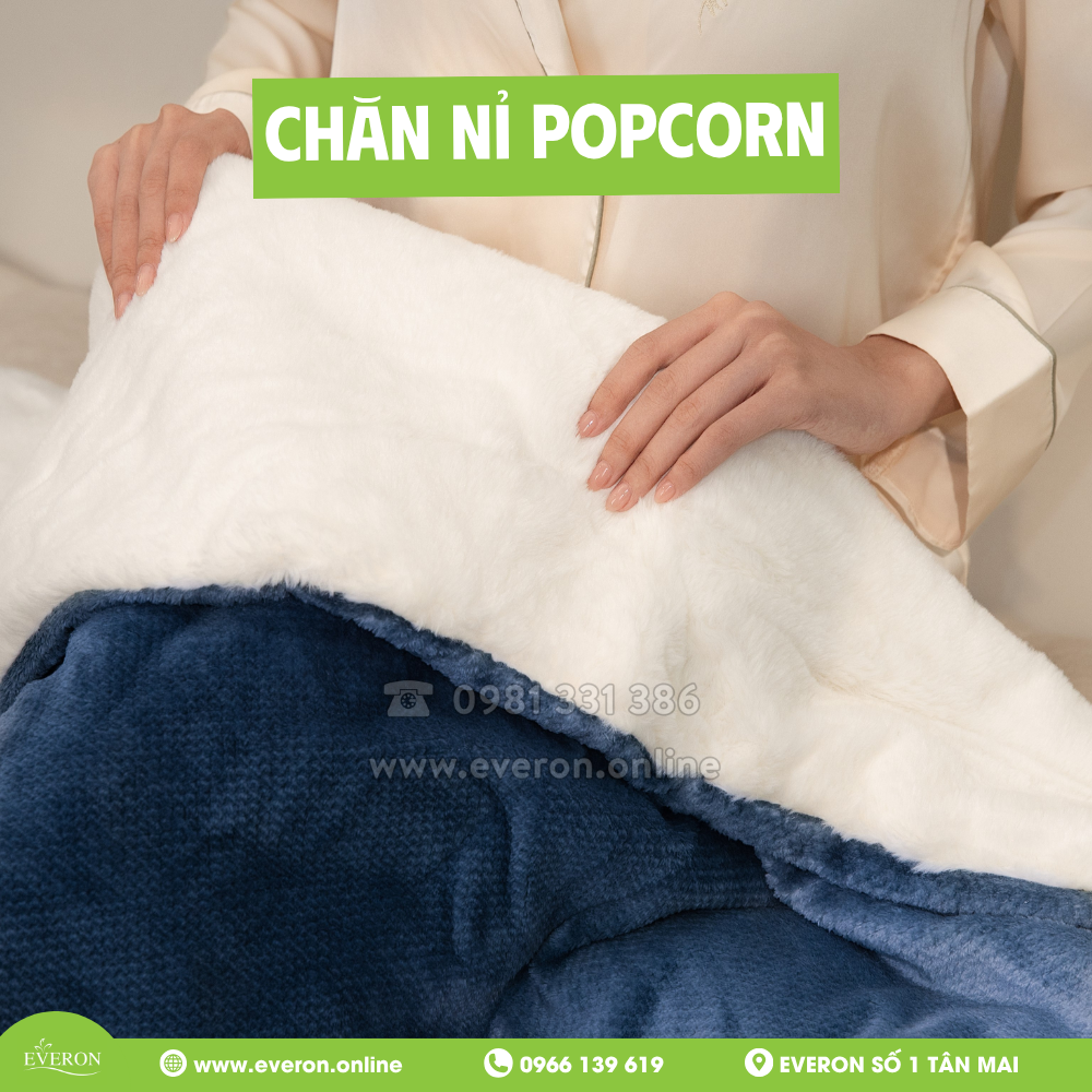 Chăn nỉ Popcorn