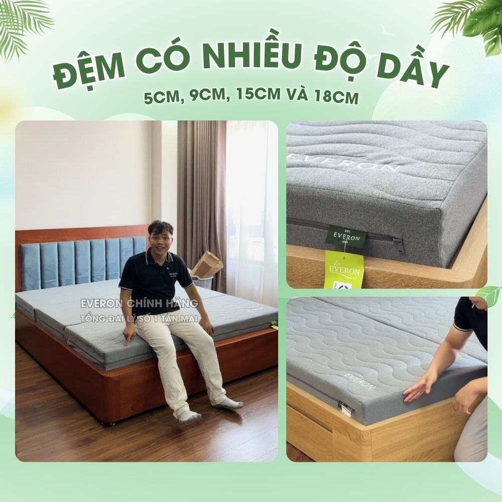 Đệm Bông Ép Everon Dệt Kim