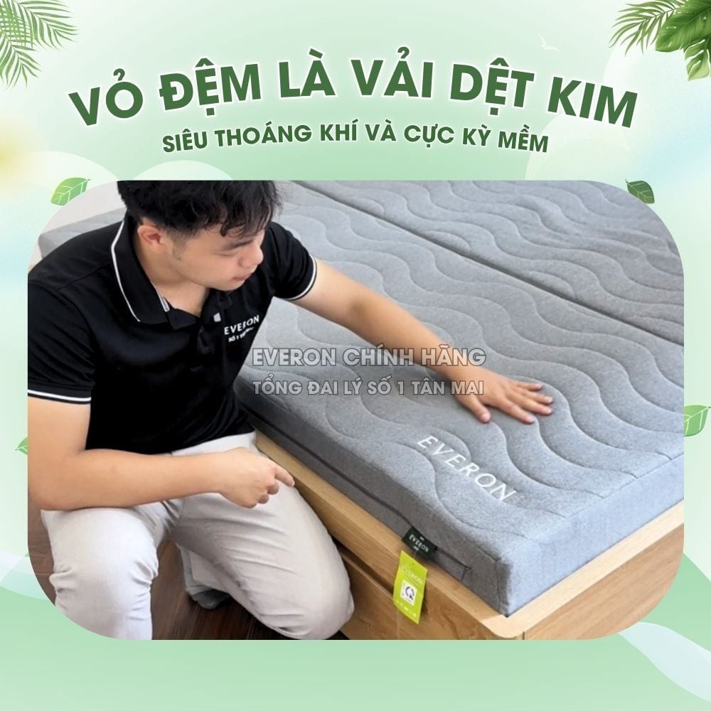 Đệm Bông Ép Everon Dệt Kim