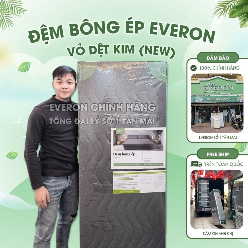 Đệm Bông Ép Everon Dệt Kim