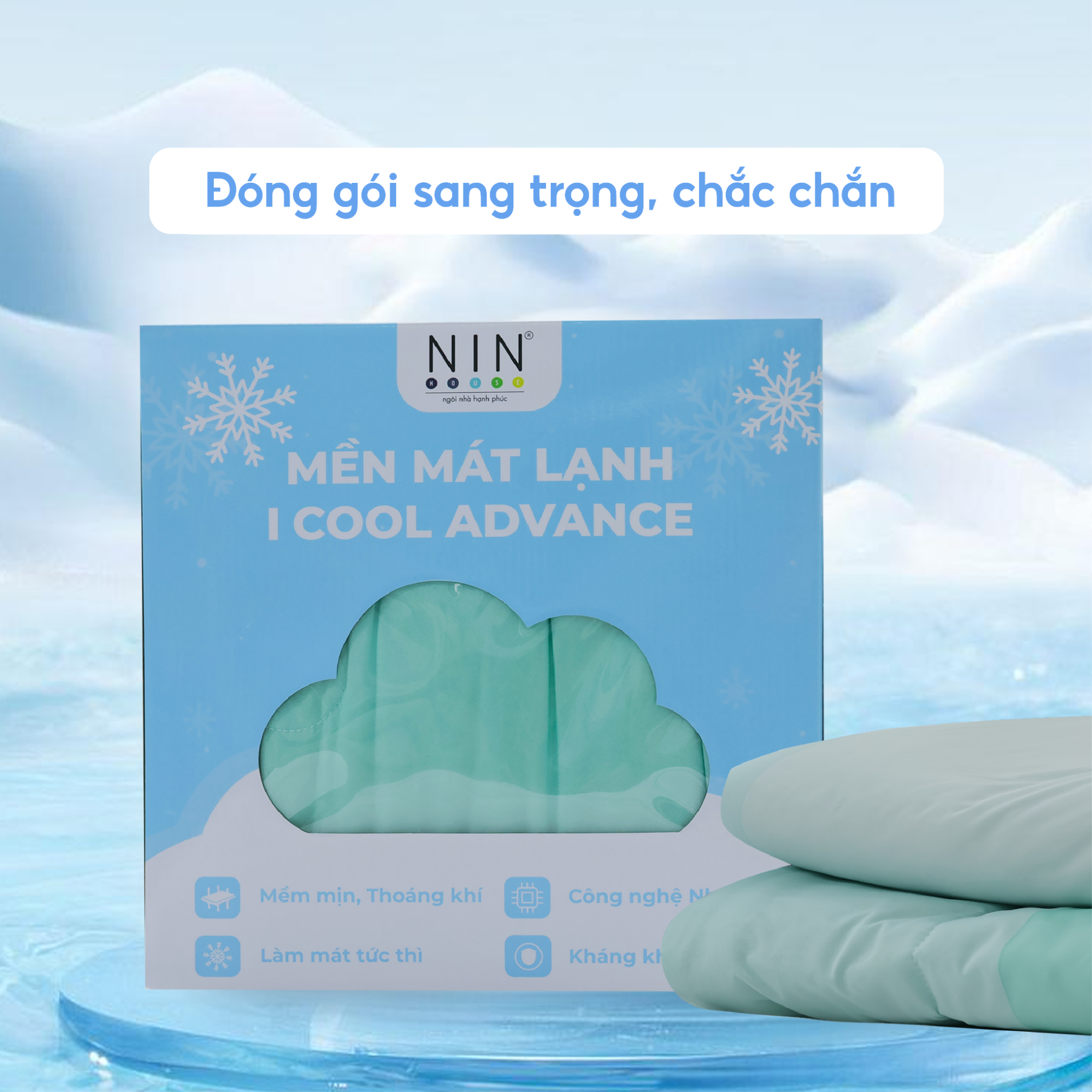 Chăn hè mát lạnh I Cool NM8036 - Mền lạnh ICool Advance NIN House hoa văn NM8036