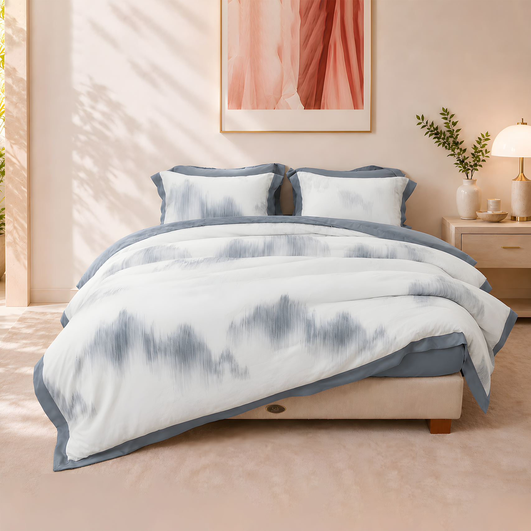 NP8919 - Bộ chăn ga gối Tencel NIN Pristine NP8919