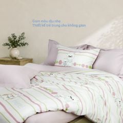N190081 - Bộ chăn ga gối 100% cotton sateen NIN Collins N190081