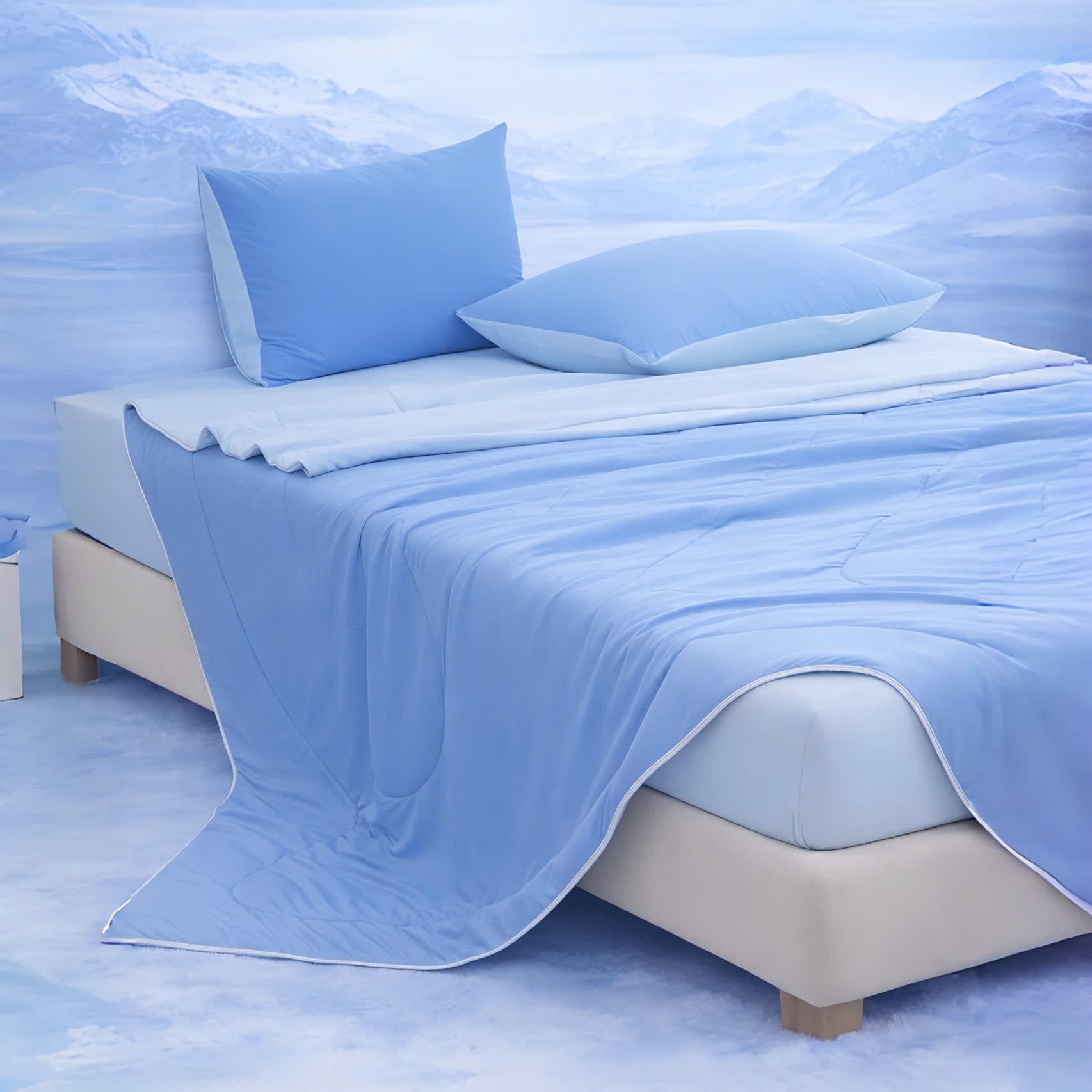 SKY BLUE - Bộ chăn ga gối NIN Cool Plus