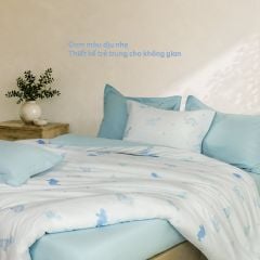 N190084 - Bộ chăn ga gối 100% cotton sateen NIN Collins N190084