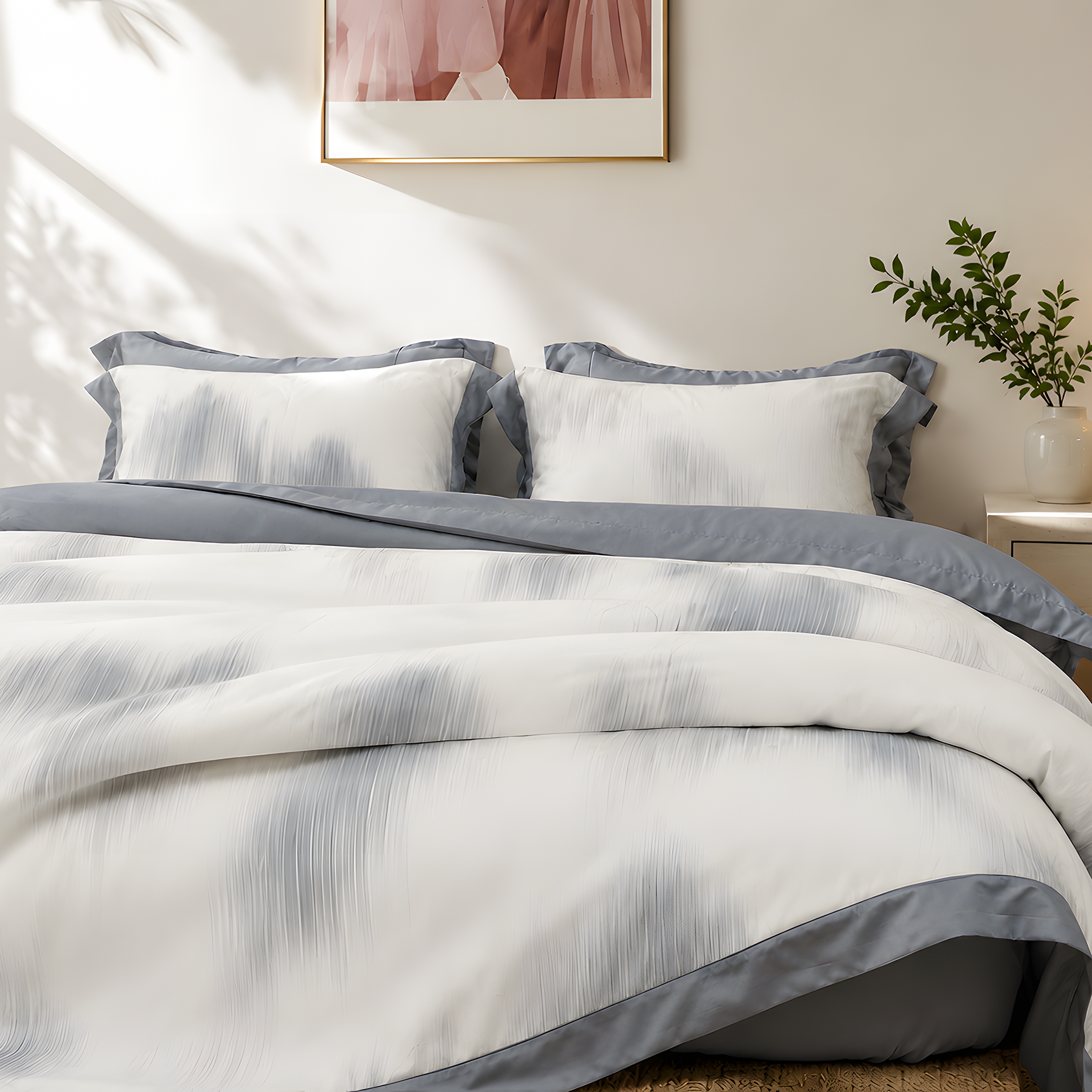 NP8919 - Bộ chăn ga gối Tencel NIN Pristine NP8919