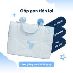 N190084 - Bộ 5 món gấp gọn tiện lợi cho bé đi học Cotton sateen cao cấp
