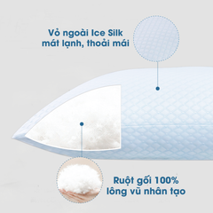 Gối lông vũ nhân tạo mát lạnh Cool Plus NIN House