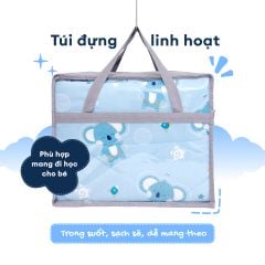 NM8042 - Bộ 5 món gấp gọn tiện lợi cho bé đi học Cooling Fabric cao cấp