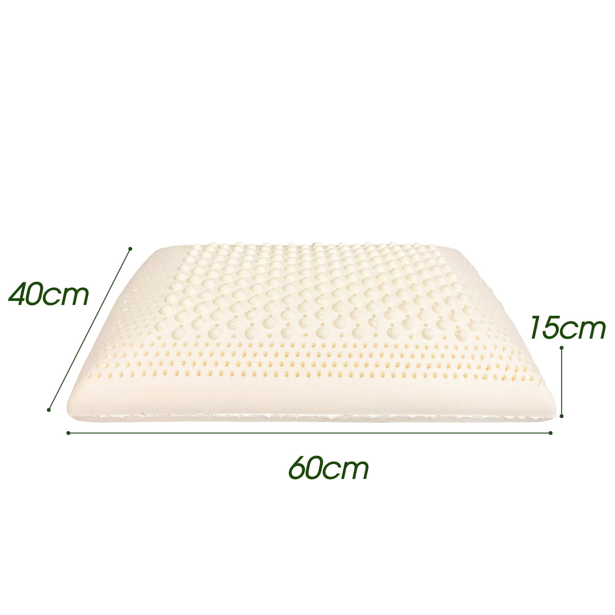 Gối massage cao su thiên nhiên NIN House 63x40x15cm