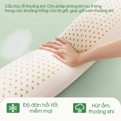Gối ôm cao su thiên nhiên NIN House 100*20cm