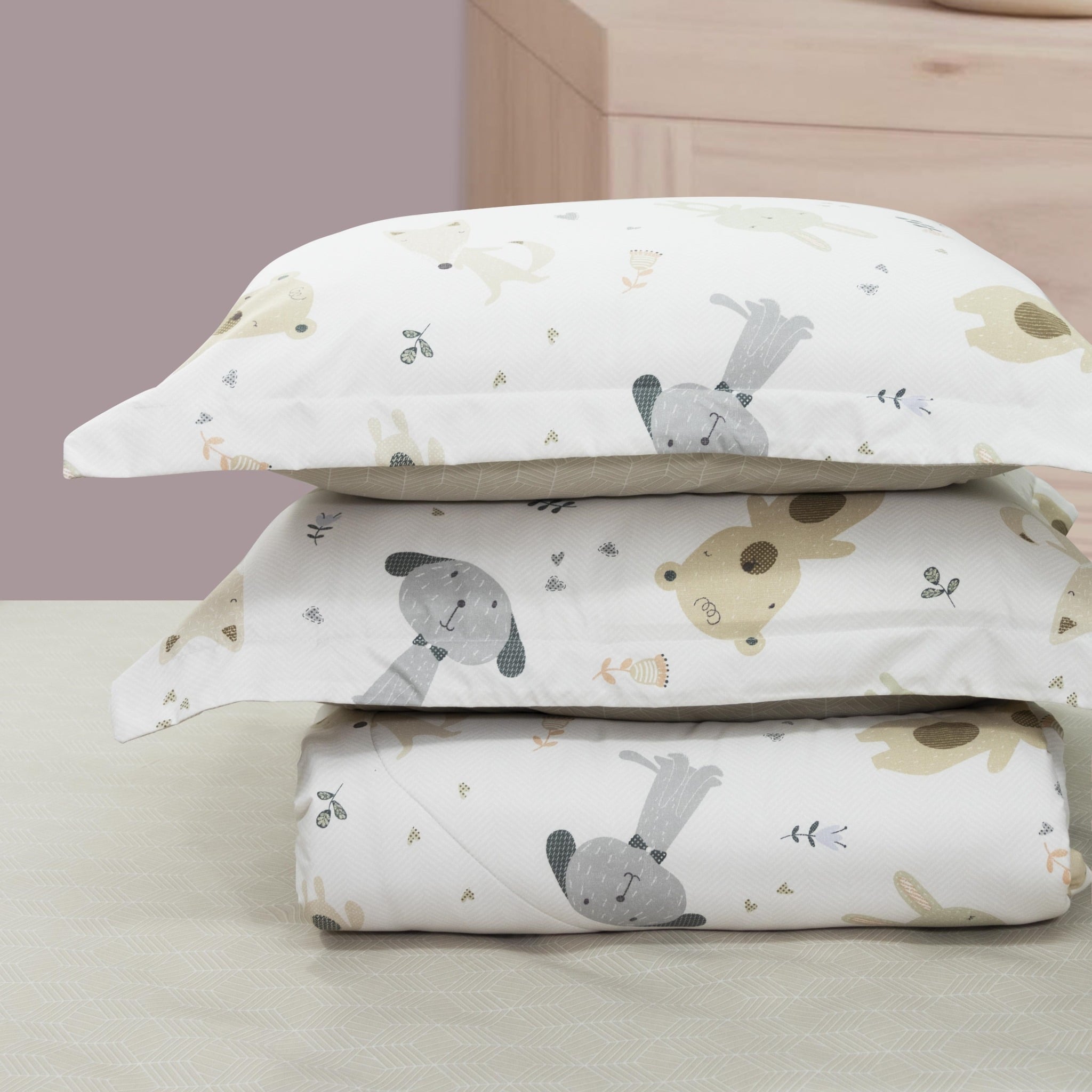 CT220044 - Bộ chăn ga gối Microfiber NIN Calisto