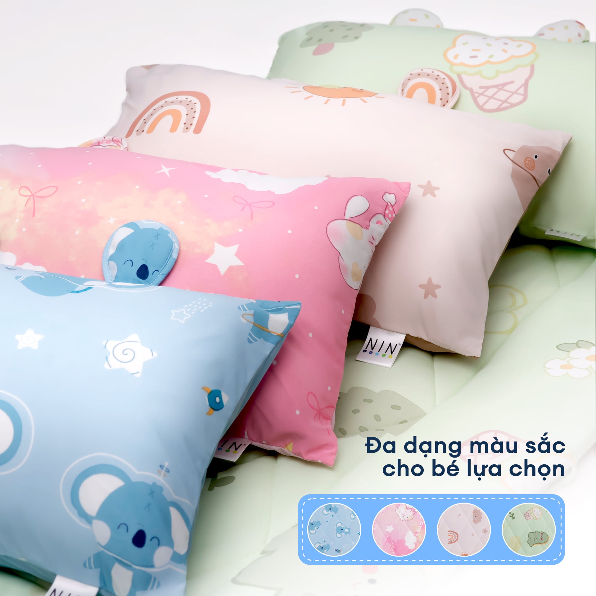 NM8041 - Bộ 5 món gấp gọn tiện lợi cho bé đi học Cooling Fabric cao cấp
