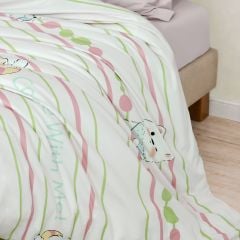 N190081 - Bộ chăn ga gối 100% cotton sateen NIN Collins N190081