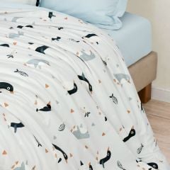 N190085 - Bộ chăn ga gối 100% cotton sateen NIN Collins N190085