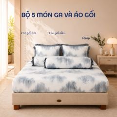 NP8919 - Bộ chăn ga gối Tencel NIN Pristine NP8919