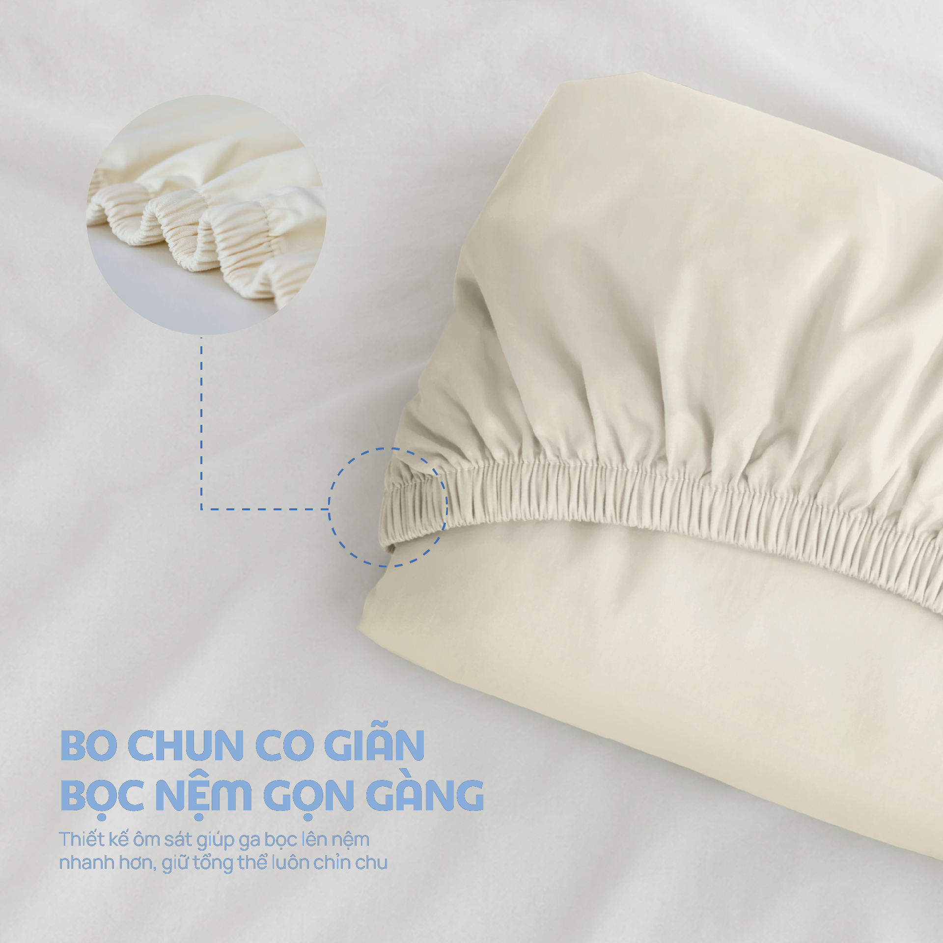 N190082 - Bộ chăn ga gối 100% cotton sateen NIN Collins N190082