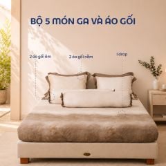 NP8922 - Bộ chăn ga gối Tencel NIN Pristine NP8922