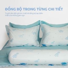 N190084 - Bộ chăn ga gối 100% cotton sateen NIN Collins N190084