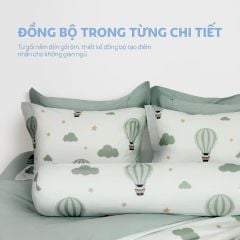N190083 - Bộ chăn ga gối 100% cotton sateen NIN Collins N190083