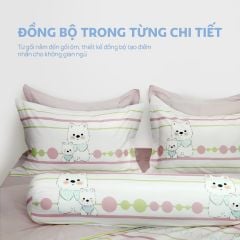 N190081 - Bộ chăn ga gối 100% cotton sateen NIN Collins N190081