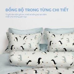 N190085 - Bộ chăn ga gối 100% cotton sateen NIN Collins N190085