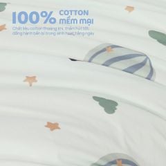 N190083 - Bộ chăn ga gối 100% cotton sateen NIN Collins N190083