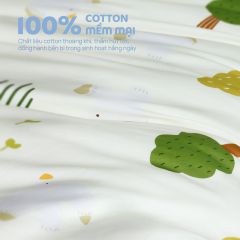 N190080 - Bộ chăn ga gối 100% cotton sateen NIN Collins N190080