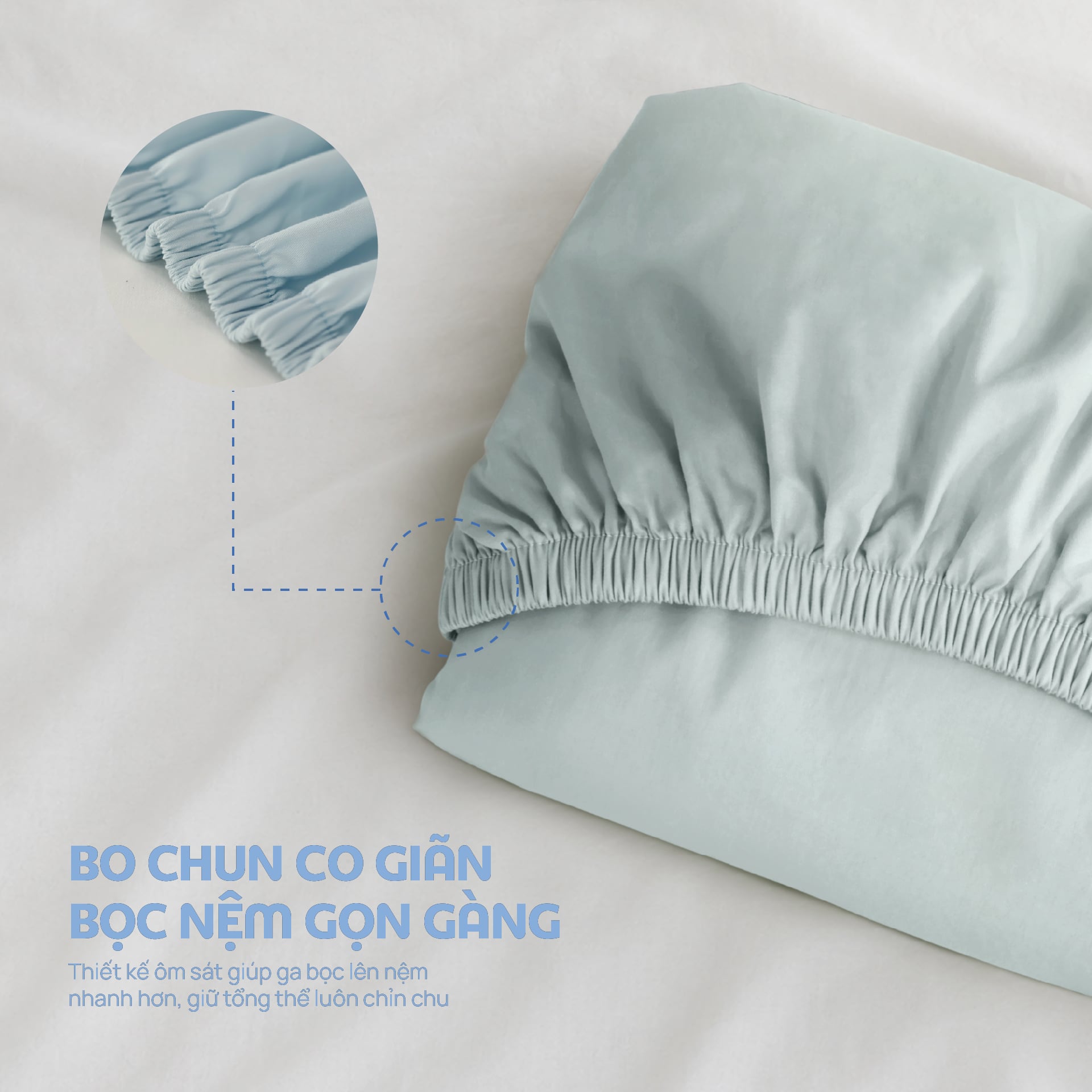 N190085 - Bộ chăn ga gối 100% cotton sateen NIN Collins N190085