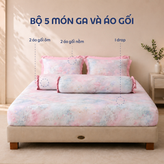 NP8918 - Bộ chăn ga gối Tencel NIN Pristine NP8918