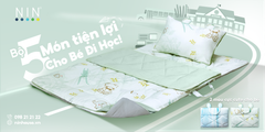 Gentle Wild - Bộ 5 món gấp gọn tiện lợi cho bé đi học Viscose cao cấp
