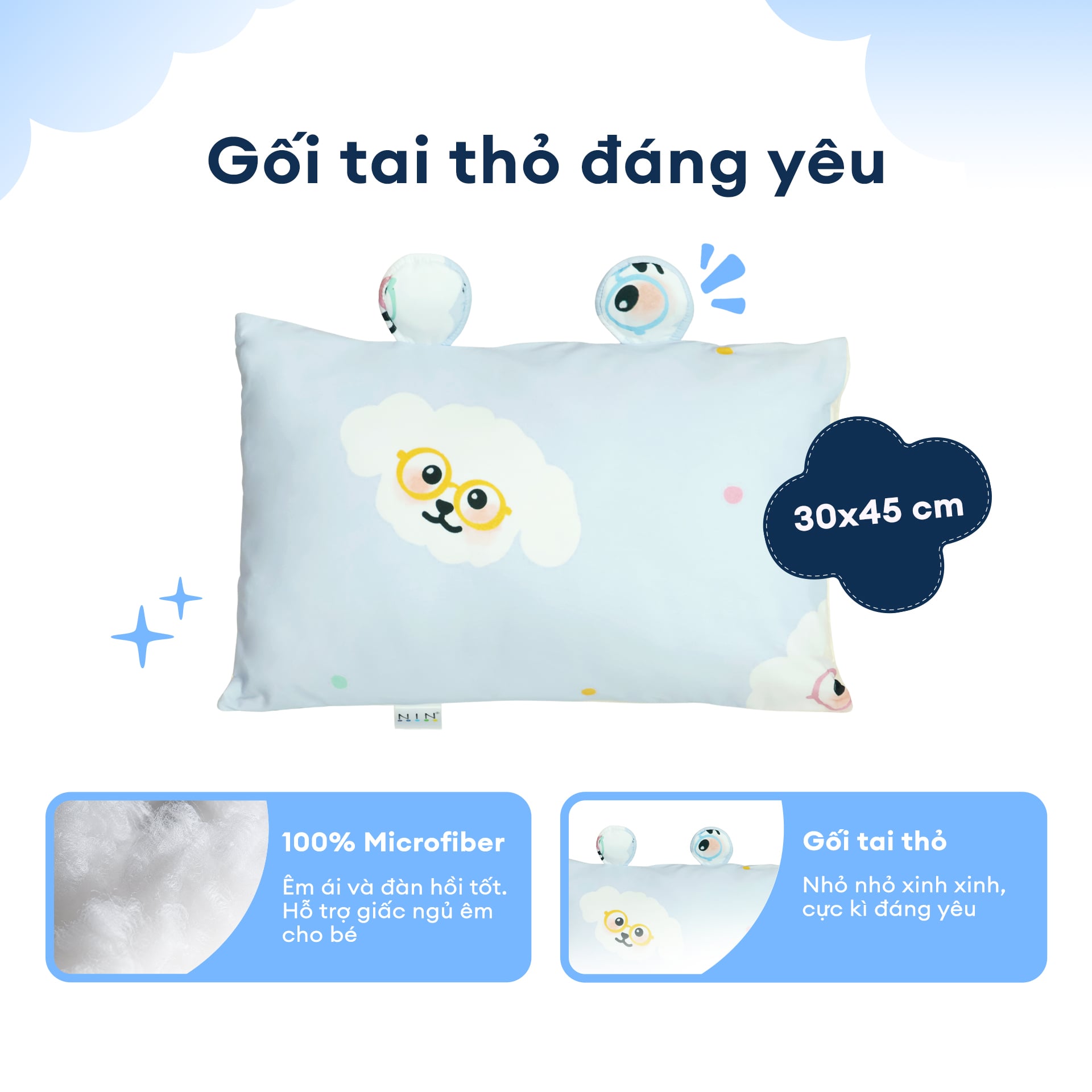 N190082 - Bộ 5 món gấp gọn tiện lợi cho bé đi học Cotton sateen cao cấp