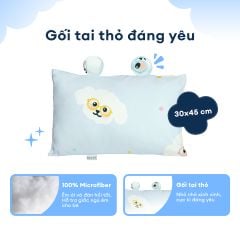 N190082 - Bộ 5 món gấp gọn tiện lợi cho bé đi học Cotton sateen cao cấp