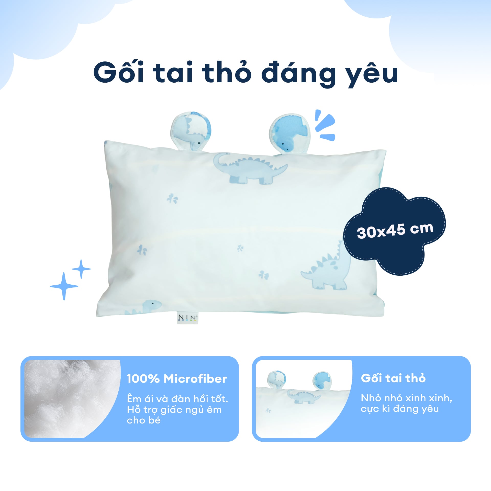N190084 - Bộ 5 món gấp gọn tiện lợi cho bé đi học Cotton sateen cao cấp