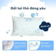 N190084 - Bộ 5 món gấp gọn tiện lợi cho bé đi học Cotton sateen cao cấp
