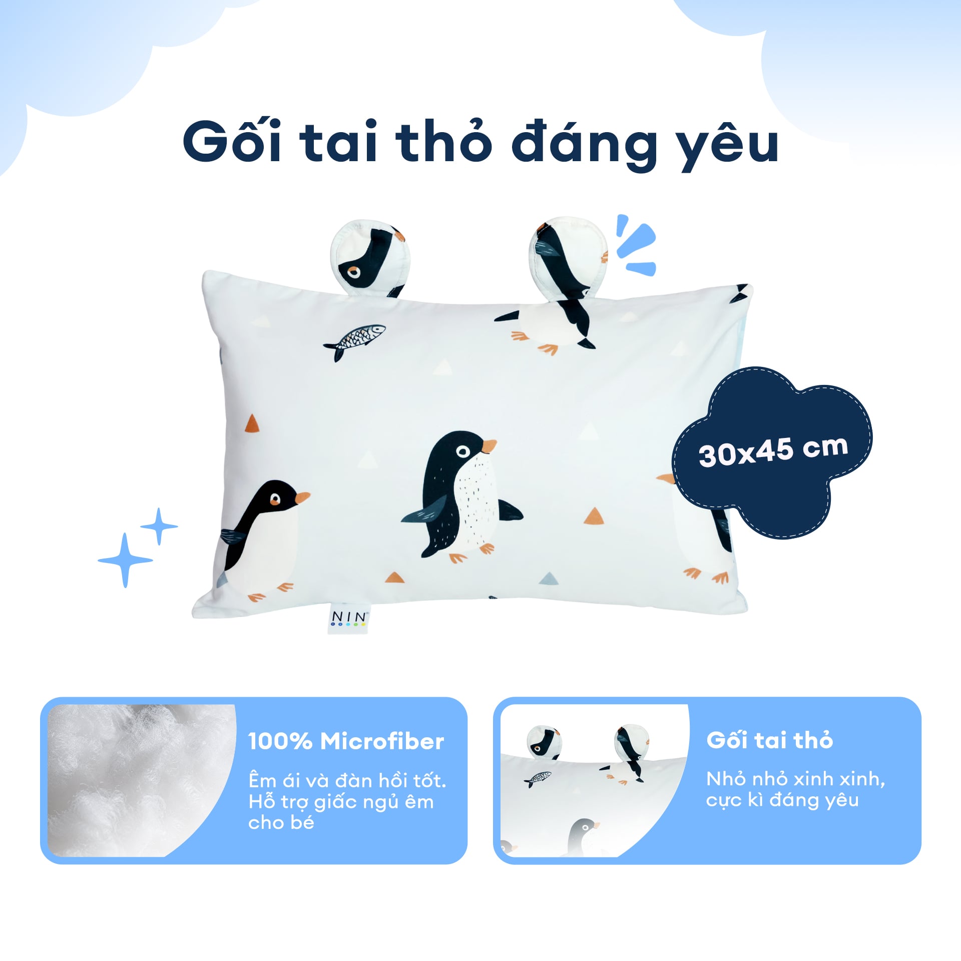 N190085 - Bộ 5 món gấp gọn tiện lợi cho bé đi học Cotton sateen cao cấp