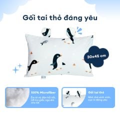 N190085 - Bộ 5 món gấp gọn tiện lợi cho bé đi học Cotton sateen cao cấp