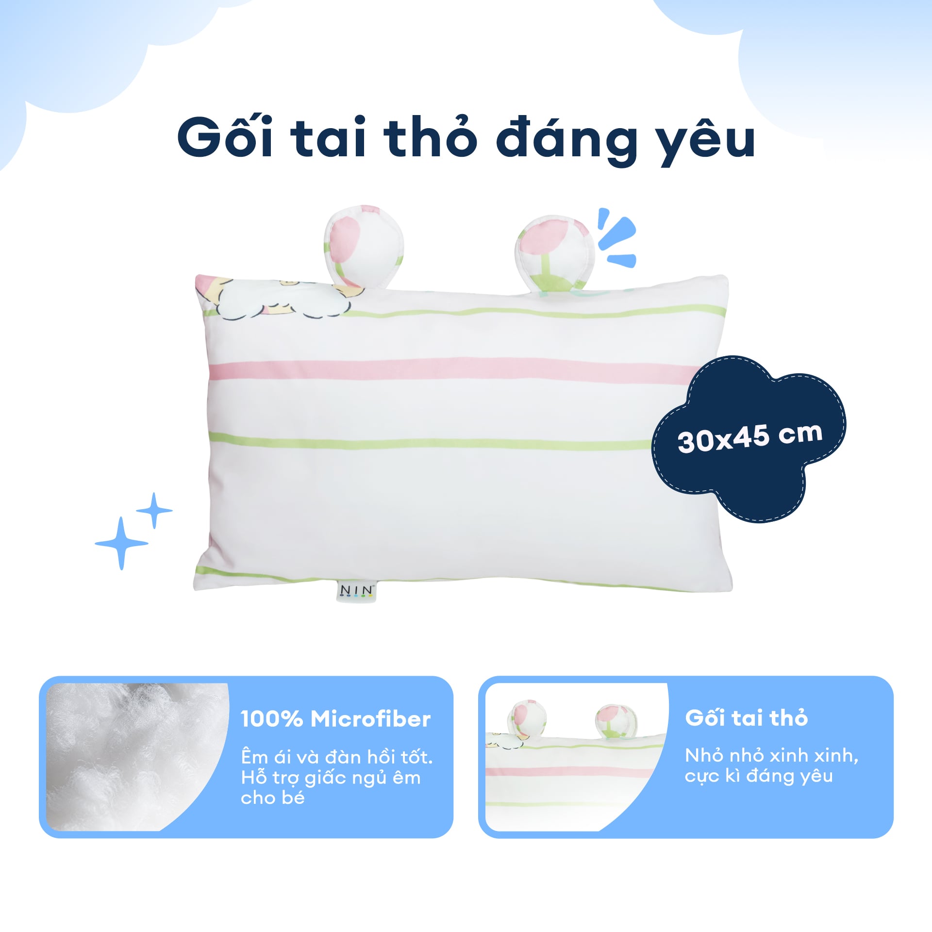 N190081 - Bộ 5 món gấp gọn tiện lợi cho bé đi học Cotton sateen cao cấp