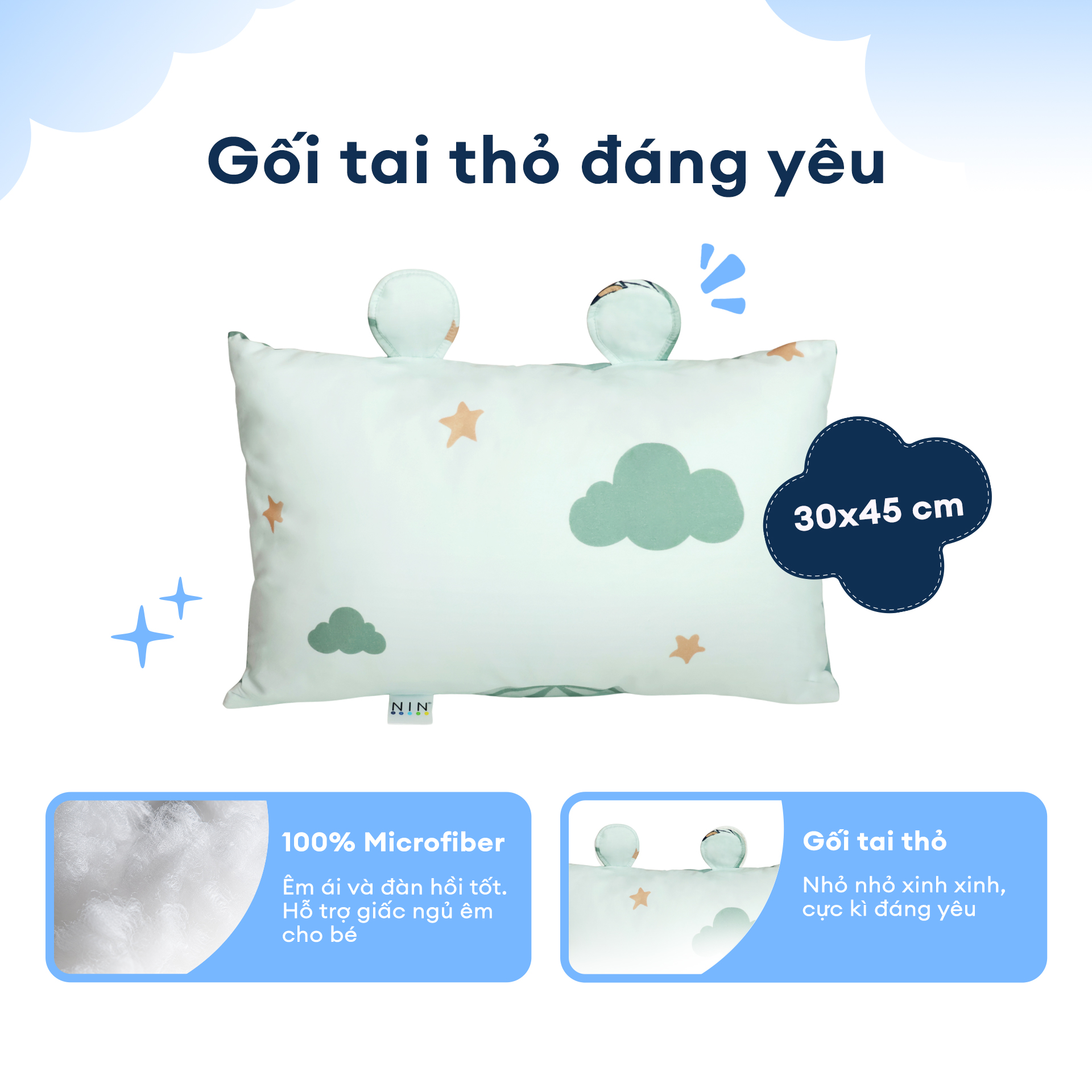 N190083 - Bộ 5 món gấp gọn tiện lợi cho bé đi học Cotton sateen cao cấp