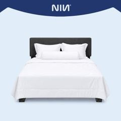 C190698 - Bộ chăn ga gối Microfiber NIN CLASSIC màu trắng White