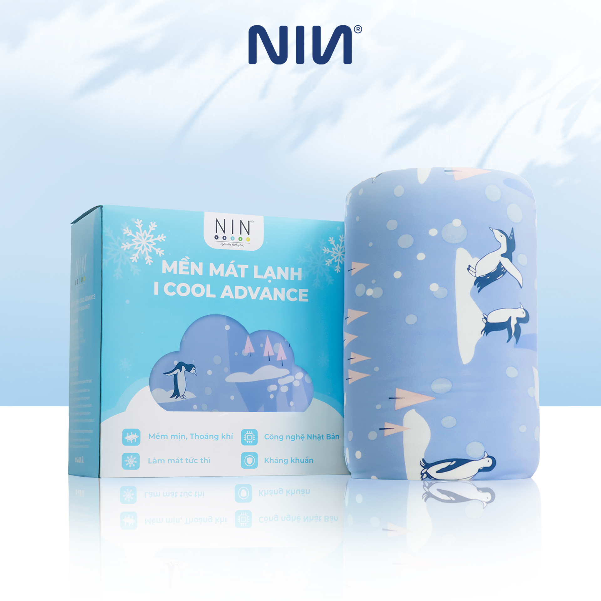 Chăn hè mát lạnh I Cool NM8037 - Mền lạnh ICool Advance NIN House hoa văn NM8037
