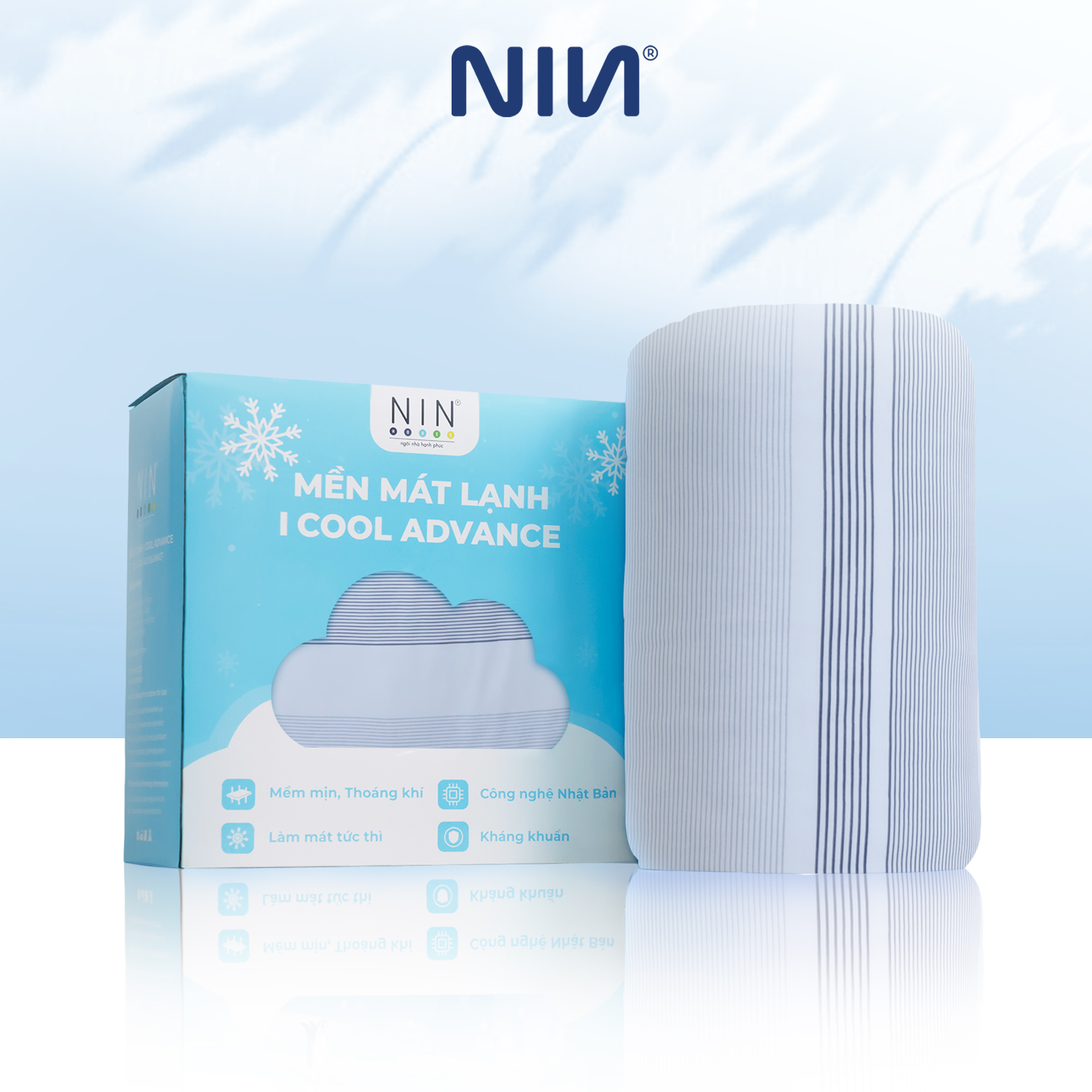 Chăn hè mát lạnh I Cool NM8039 - Mền lạnh ICool Advance NIN House hoa văn NM839