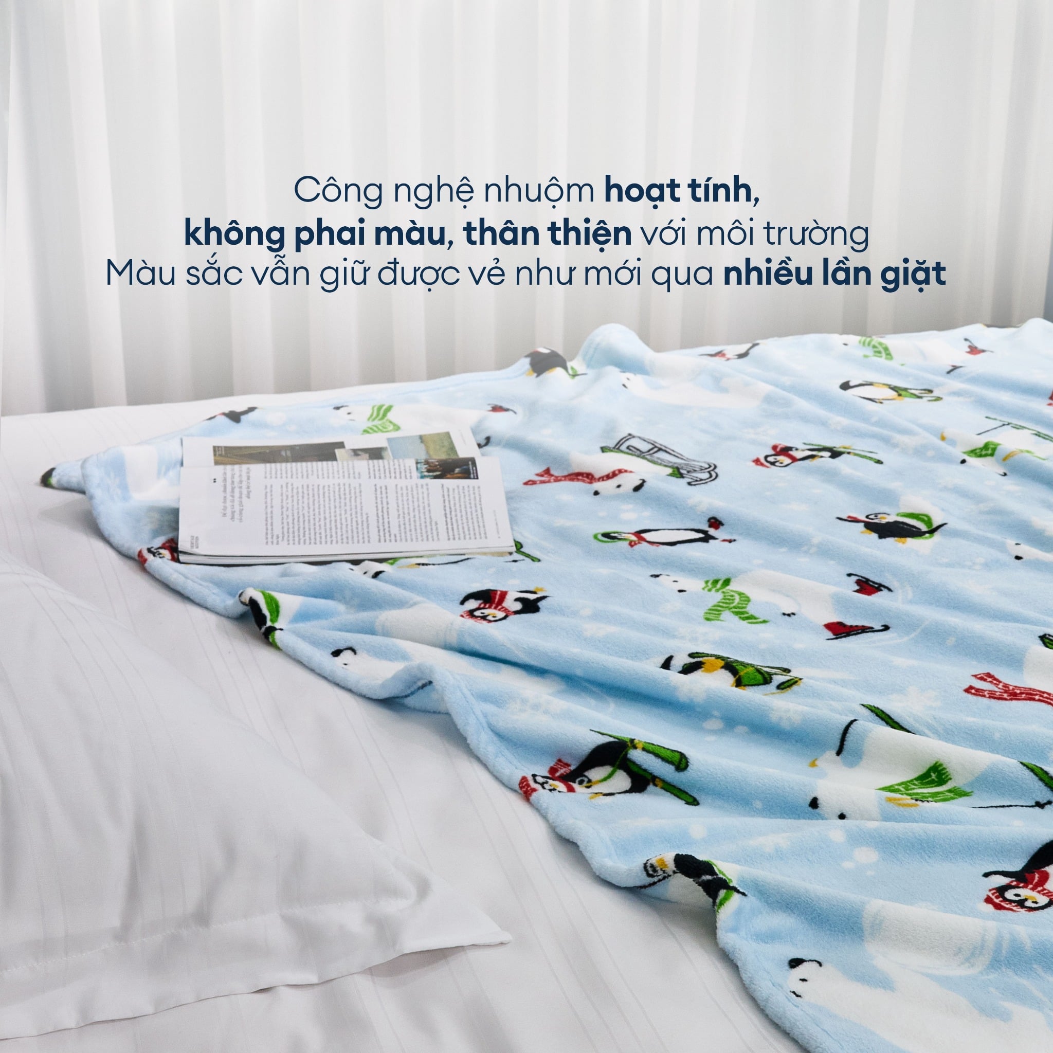 Mền tuyết hoa văn NIN màu POLAR FRIENDS