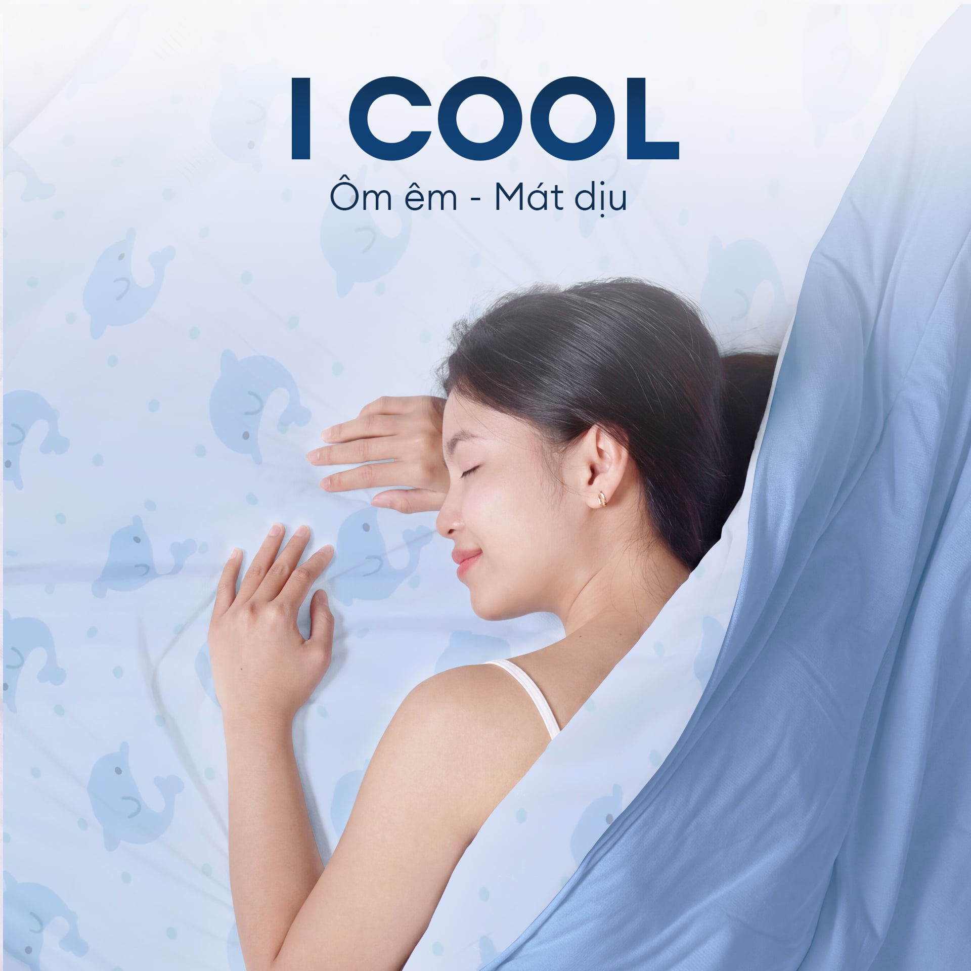Chăn hè mát lạnh I Cool NM8040 - Mền lạnh ICool Advance NIN House hoa văn NM8040