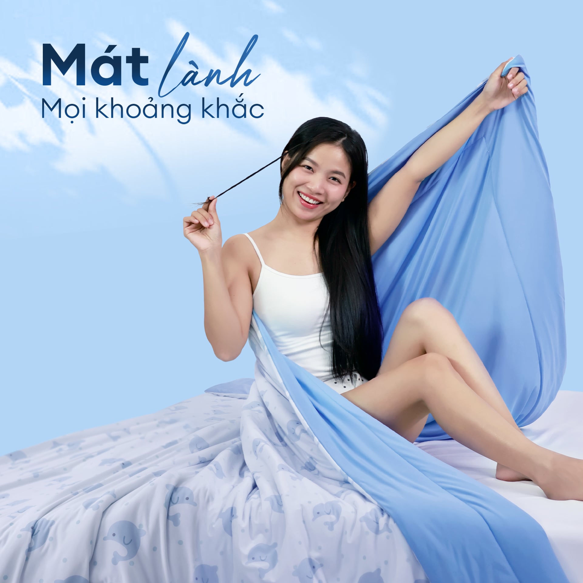 Chăn hè mát lạnh I Cool NM8040 - Mền lạnh ICool Advance NIN House hoa văn NM8040