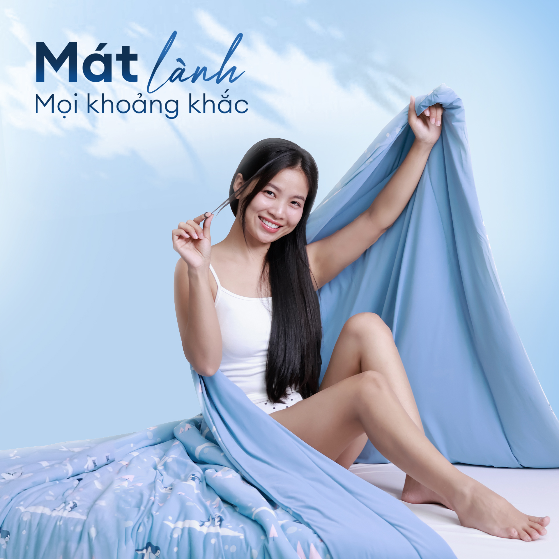 Chăn hè mát lạnh I Cool NM8037 - Mền lạnh ICool Advance NIN House hoa văn NM8037