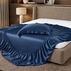 Bộ chăn ga gối Tencel NIN Florence Deep Blue