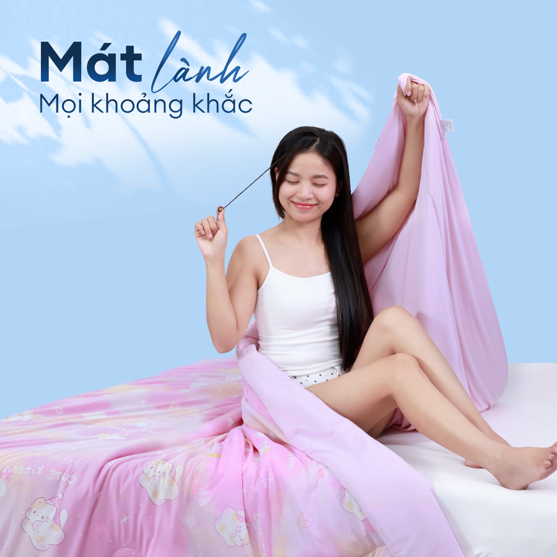 Chăn hè mát lạnh I Cool NM8044 - Mền lạnh ICool Advance NIN House hoa văn NM8044