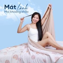 Chăn hè mát lạnh I Cool NM8041 - Mền lạnh ICool Advance NIN House hoa văn NM8041
